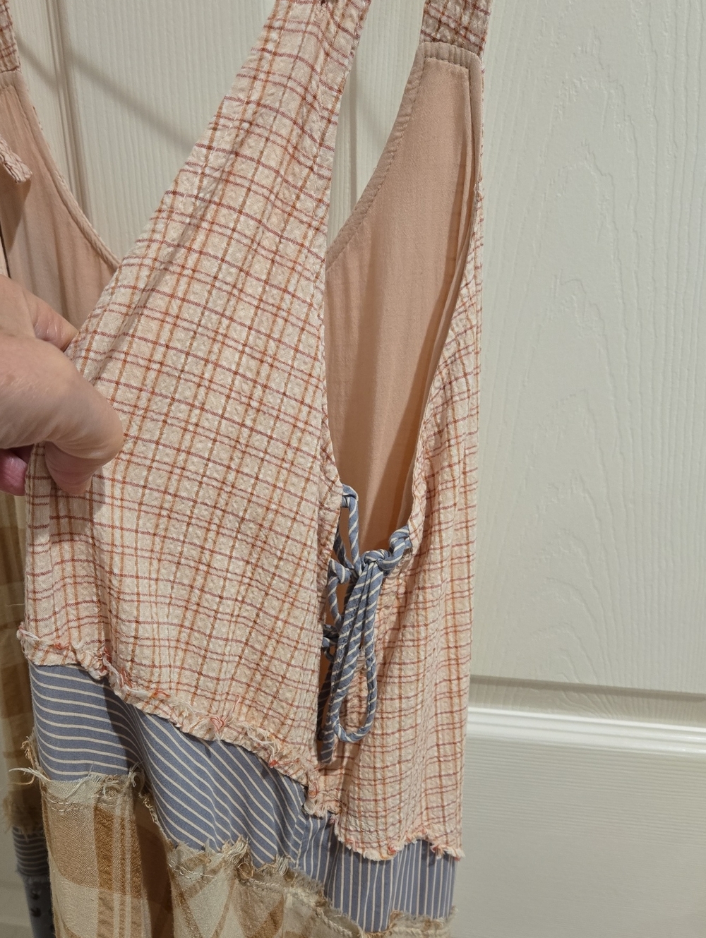 Free People COZY CRAFT Plaid Maxi Dress M - Picture 10 of 11
